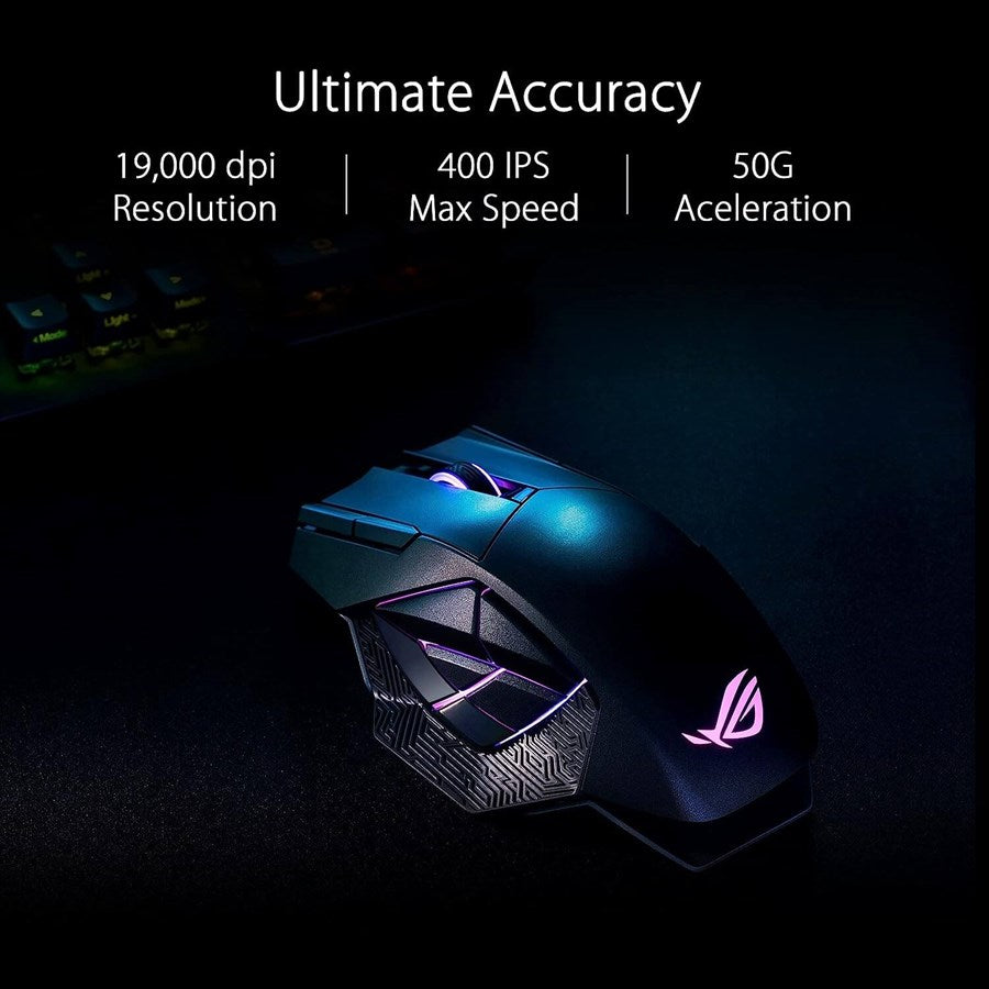 ASUS ROG Spatha X RGB Wireless Gaming Mouse with Magnetic Charging Stand