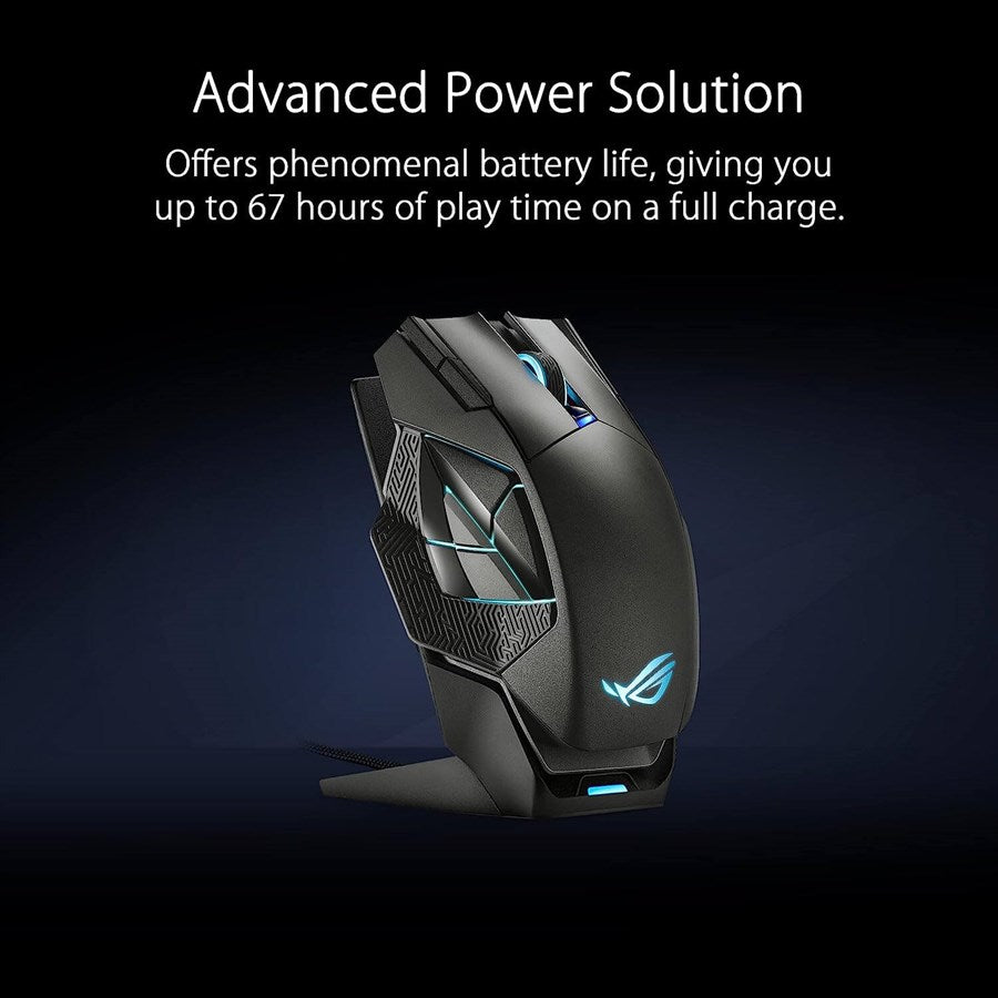 ASUS ROG Spatha X RGB Wireless Gaming Mouse with Magnetic Charging Stand