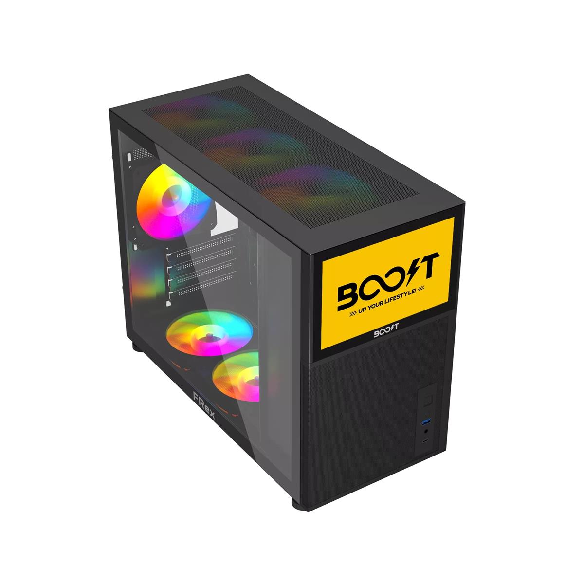 Boost T-Rex LED MicroATX Mini-Tower Computer Case