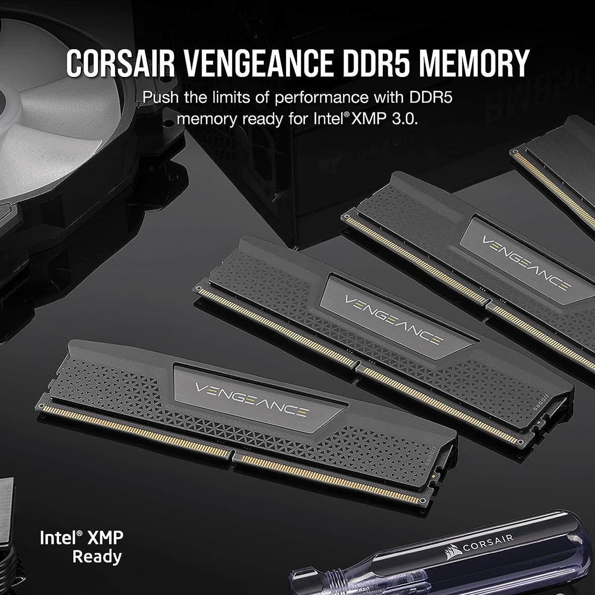 Corsair Vengeance 64GB (2x32GB) 6600MHz C32 DDR5 DRAM Memory Kit - Black