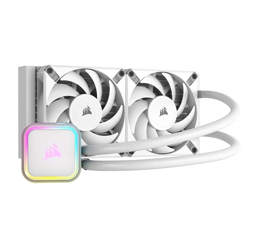 Corsair iCUE H100i RGB Elite AIO 240mm CPU Liquid Cooler - White