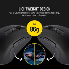 Corsair M55 RGB Pro Ambidextrous Multi-Grip Gaming Mouse