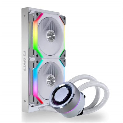 LIAN LI Galahad 240 UNI FAN SL Edition 240mm ARGB Liquid CPU Cooler - White