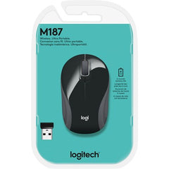 Logitech M187 Wireless Mini Mouse - Black