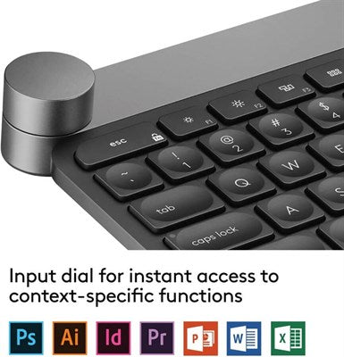 Logitech CRAFT Advanced Wireless Keyboard with Creative Input Dial