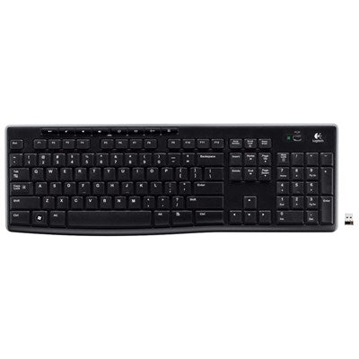 Logitech K270 2.4GHz Full-size Wireless Keyboard - Black