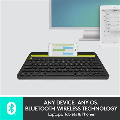 Logitech K480 Bluetooth Multi-Device Wireless Keyboard - Black