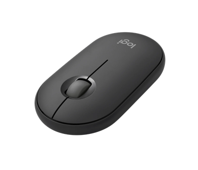 Logitech Pebble Mouse 2 M350s Slim compact Bluetooth Mouse with a Customizable Button - Grey