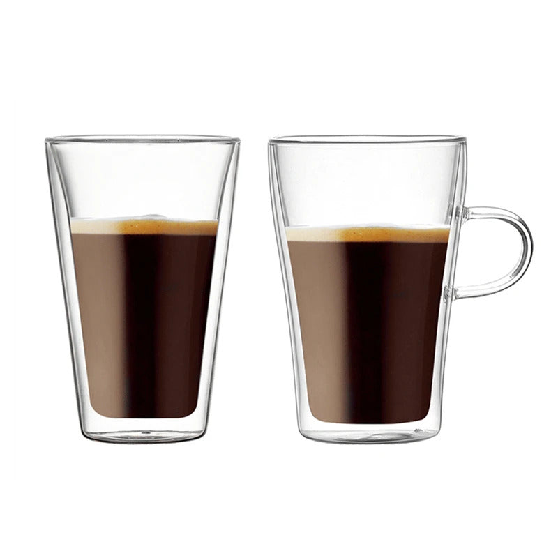 Prismora Borosilicate Nordic Style Double Layer Glass Mug 450ml