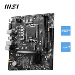 MSI Pro B760M-E DDR4 Intel 12/13th Gen microATX Motherboard