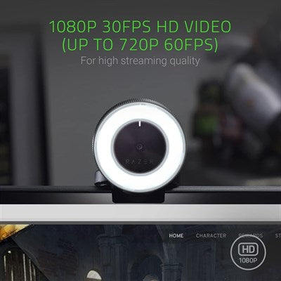 Razer Kiyo Streaming Webcam with Built-in Ring Light