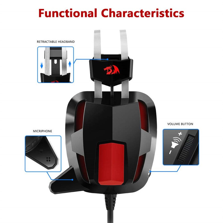 Redragon LAGOPASMUTUS H201 Wired Gaming Headset