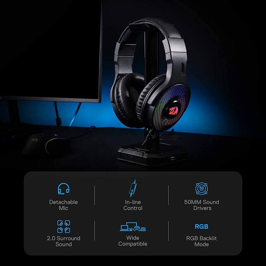 Redragon Pandora 2 H350 RGB Wired Gaming Headset