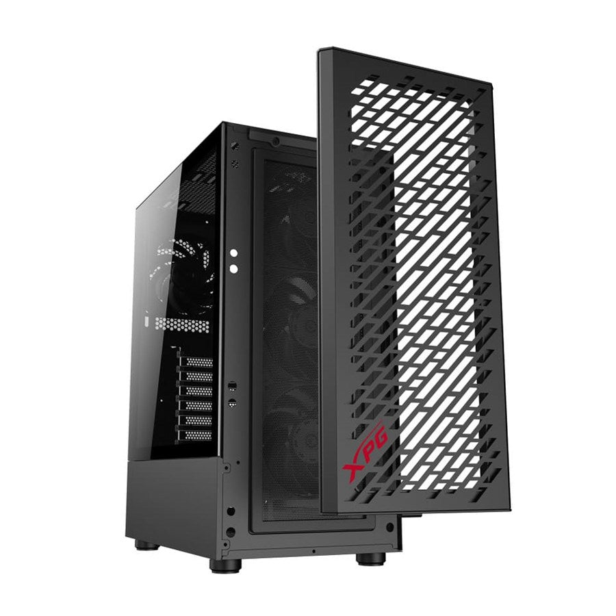 XPG VALOR AIR ATX Mid Tower Computer Case - Black Includes 4 VENTO 120 Fans